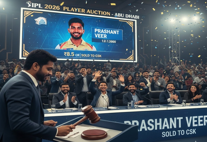 CSK auction 2026 का लाइव सीन