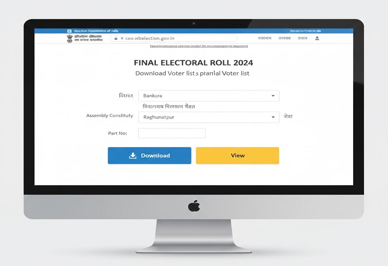 West Bengal website on computer screen